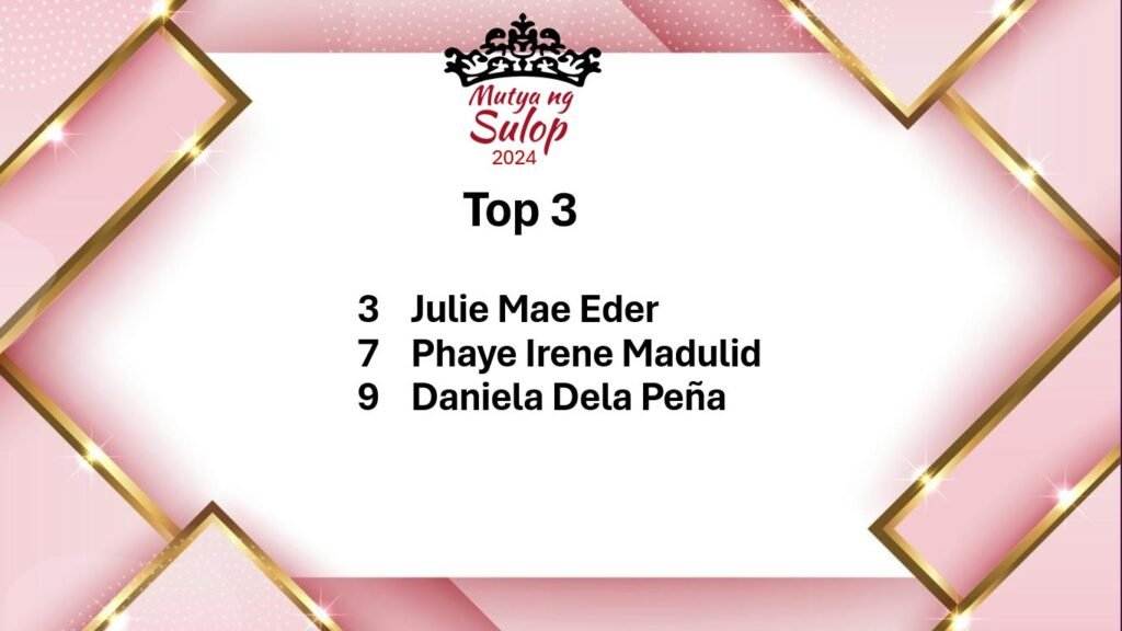 Mutya ng Sulop 2024 Top 3